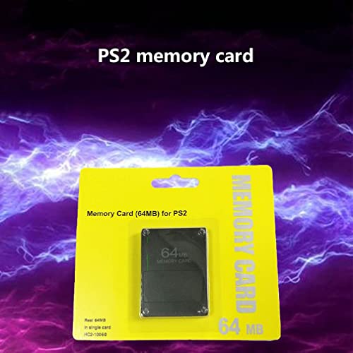 Triamisus Tarjeta de Memoria Tarjeta de Memoria Capacidad Suficiente Tarjeta de Almacenamiento Compatible con Accesorios electrónicos Ps2 - Negro 64M