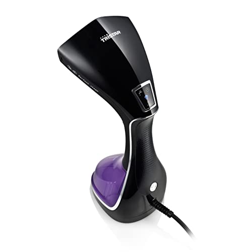 Tristar ST-8921 Plancha de vapor vertical portátil, salida de vapor continua de 25 g/min, 1600 W, plancha de viaje y hogar, mata las bacterias y los ácaros del polvo