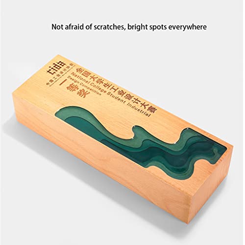 Trofeos de Cristal de Cristal, Creativo Personalizado del Campeonato, Recuerdo de Letras Gratis, Medalla de Madera de Honor, Mitad Precio for la Segunda Pieza (Color : Brown, Size : 24 * 8 * 5cm)