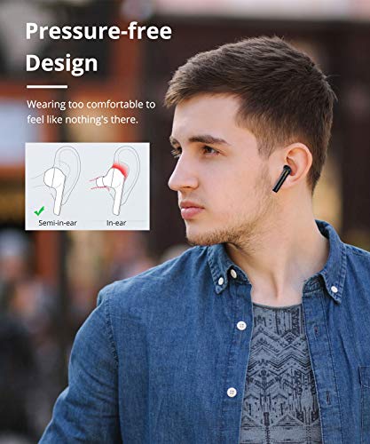 Tronsmart Onyx Ace Auriculares Bluetooth 5.0, Qualcomm Chip QCC3020, Auriculares Inalámbricos con 4 Micrófonos, 24H Playtime, Aptx HD Calidad de Sonido, Cancelación de Ruido, Carga Rapida y IPX5