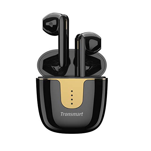 Tronsmart Onyx Ace Auriculares Bluetooth 5.0, Qualcomm Chip QCC3020, Auriculares Inalámbricos con 4 Micrófonos, 24H Playtime, Aptx HD Calidad de Sonido, Cancelación de Ruido, Carga Rapida y IPX5