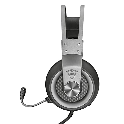 Trust Cascos Gaming GXT 430 Ironn Auriculares Gamer con Micrófono Flexible, Potentes Unidades Acústicas de 50 mm, Cable de Goma, para PS4, PS5, PC, Nintendo Switch, Xbox One, Xbox Series X - Negro