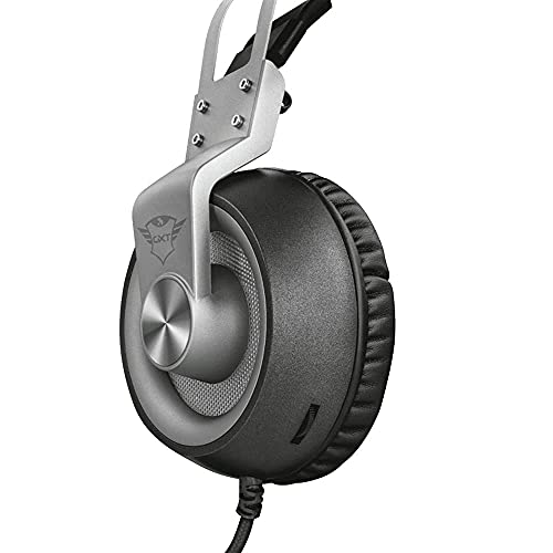 Trust Cascos Gaming GXT 430 Ironn Auriculares Gamer con Micrófono Flexible, Potentes Unidades Acústicas de 50 mm, Cable de Goma, para PS4, PS5, PC, Nintendo Switch, Xbox One, Xbox Series X - Negro
