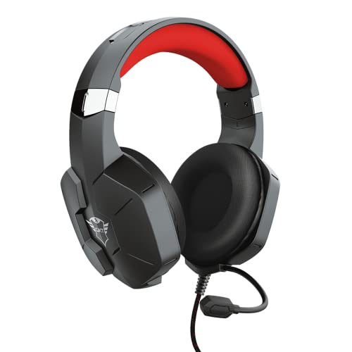 Trust Gaming Cascos Gaming para PC, Playstation & Xbox GXT 323 Carus - Auriculares Gamer con Micrófono Flexible, para PC, PS4, PS5, Xbox Series X (S), Xbox One (X) - Negro