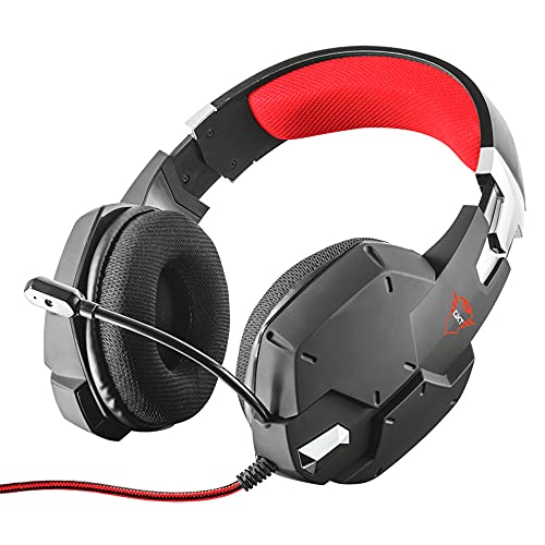 Trust Gaming GXT 322 Carus Auriculares Gamer con Micrófono Flexible y Diadema Ajustable, Cable de 1 m, para PS4, PS5, PC, Nintendo Switch, Xbox One, Xbox Series X - Negro