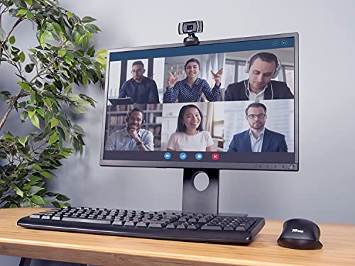 TRUST Webcam con MICROFONO TRINO Video HD 720P con Boton para Foto 8 MGPX USB Negra
