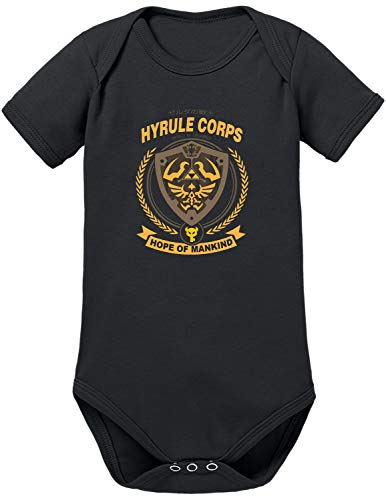 TShirt-People Hyrule Mankind - Body para bebé negro 3-6 Meses