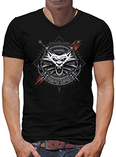 TShirt-People Monster Hunter - Camiseta de manga corta para hombre, diseño de lobo Negro L