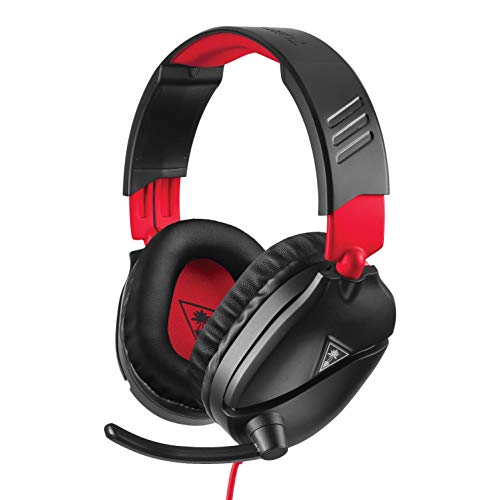 Turtle Beach Recon 70N Auriculares Gaming Nintendo Switch, PS4, PS5, Xbox One y PC, Negro/Rojo