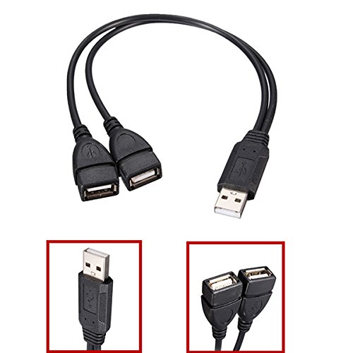 Tutoy USB 2,0 Un Macho A 2 USB Doble Hembra Jack Y Splitter Hub Cable Adaptador De Alimentación