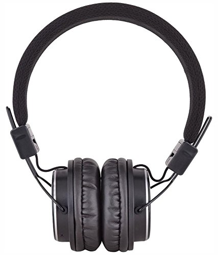 U-009 Foldable Wireless Bluetooth Earphone Headset with Microphone, Micro SD/TF Card, FM Radio,3.5mm Detachable Cable Stereo Hands-Free for Mobile Phone, Tablet, PC, Notebook, Gaming (Black)