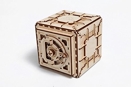 UGEARS Caja de seguridad - Mecánico 3D Rompecabezas de Madera - Kit de Construcción Sin Pegamento