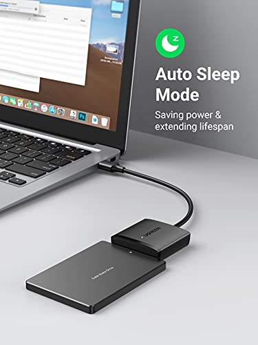 UGREEN Adaptador SATA a USB 3.0, Cable SATA III USB con UASP Cable SATA 3 para 2,5" Discos Duros HDD SDD, Soporta S.M.A.R.T, Trim, Compatible con PC, PS5, PS4, Xbox X/S, Xbox One, 12 TB MAX
