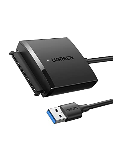 UGREEN Adaptador SATA a USB 3.0, Cable SATA III USB con UASP Cable SATA 3 para 2,5" Discos Duros HDD SDD, Soporta S.M.A.R.T, Trim, Compatible con PC, PS5, PS4, Xbox X/S, Xbox One, 12 TB MAX