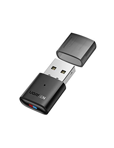UGREEN Adaptador USB Bluetooth para PS4, Dongle Bluetooth 5.0 Compatible con PlayStation PS5, PS4 Pro,Swtich Dock, USB Transmisor Bluetooth para Altavoz/Auriculares Bluetooth,Plug y Play, A2DP Estéreo