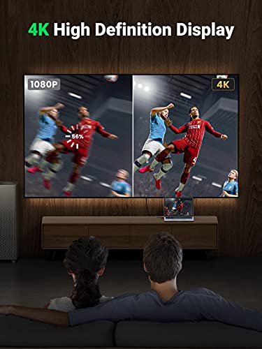 UGREEN Cable Displayport a HDMI, 4K UHD 3840x2160 @30Hz Cable DP a HDMI, Adaptador Display Port a HDMI 1080P@60Hz para Portatil HP, ThinkPad, DELL, Tarjeta Gráfica, HDTV, Proyector, Monitor, 3Metros