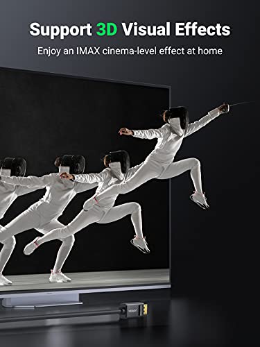 UGREEN Cable Displayport a HDMI, 4K UHD 3840x2160 @30Hz Cable DP a HDMI, Adaptador Display Port a HDMI 1080P@60Hz para Portatil HP, ThinkPad, DELL, Tarjeta Gráfica, HDTV, Proyector, Monitor, 3Metros