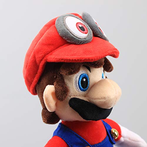 uiuoutoy Super Mario Odyssey Cappy Mario Peluche Peluche Rojo Suave Muñeca Niños Regalo