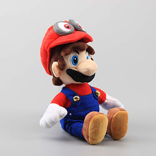 uiuoutoy Super Mario Odyssey Cappy Mario Peluche Peluche Rojo Suave Muñeca Niños Regalo
