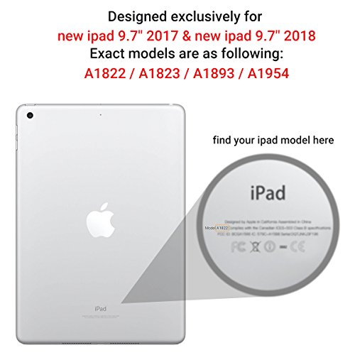 ULAK Funda para iPad 9.7 Pulgada 2018/2017, iPad 5ª/6ª Carcasa Función de Despertador Automático Magnético y Sueño Smart Cubierta Trifold Soporte Caso para Apple iPad 9,7 Pulgada 2017/2018 - Menta