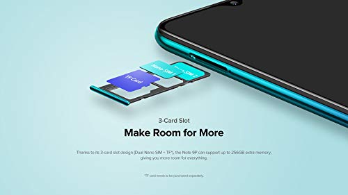 Ulefone Note 9P Teléfono Android 10, 6.52 '' Smartphone 16MP Cuatro Cámara, Octa-Core 4GB+64GB, Ranura para 3 Tarjetas, Doble SIM Móvil, 4500mAh Batería OTG, Desbloqueo Facial+Huella Digital Aurora