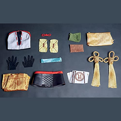 ULLAA Disfraz de cosplay Naraka Bladepoint Demon knife girl falda para fiesta de Halloween de mascarada M Gold