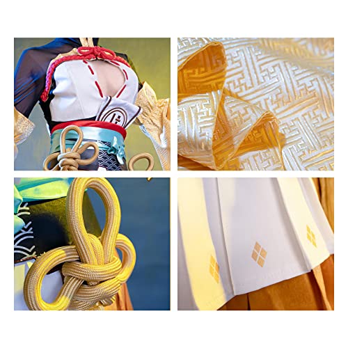 ULLAA Disfraz de cosplay Naraka Bladepoint Demon knife girl falda para fiesta de Halloween de mascarada M Gold