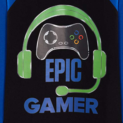 Ultimate Kids Epic Gamer Pijamas Gaming Headset + Controlador Long Pjs Juego Ropa de Dormir