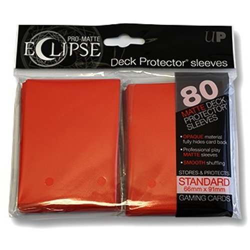 Ultra Pro- Deck Pro Eclipse Red Matte 80ct, Color Rojo (E-85250)