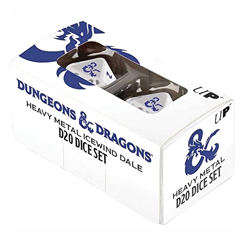 Ultra Pro - Mazmorras y Dragones - Icewind Dale Heavy Metal D20 Dice Set, E-18354