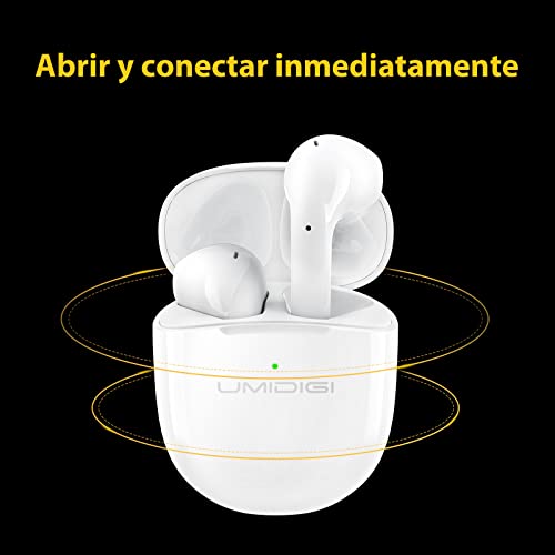UMIDIGI AirBuds Auriculares Inalámbricos, Auriculares Bluetooth 5.0 Deportivos Micrófono Incorporado,Auriculares Inalambricos Bluetooth Control Táctil Tiempo de Reproducción de 20h con Caja de Carga
