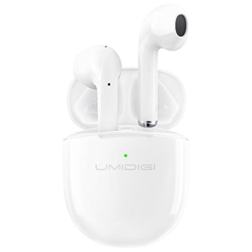 UMIDIGI AirBuds Auriculares Inalámbricos, Auriculares Bluetooth 5.0 Deportivos Micrófono Incorporado,Auriculares Inalambricos Bluetooth Control Táctil Tiempo de Reproducción de 20h con Caja de Carga