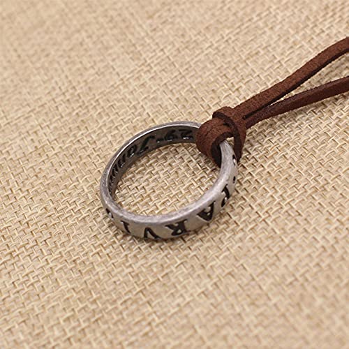 Uncharted 4 Nathan Drake Anillo Collar de cuero para hombres y mujeres ajustable
