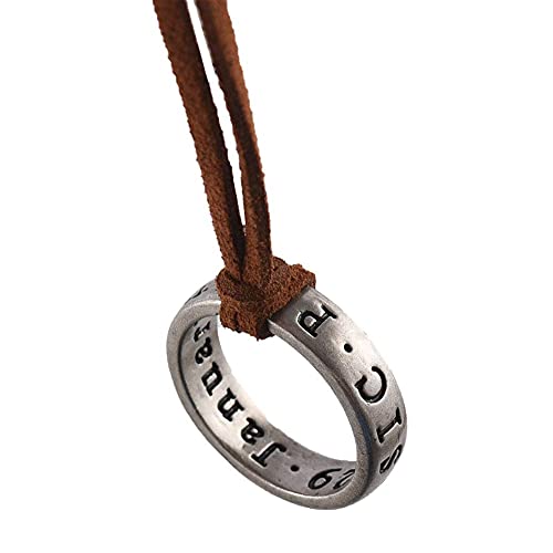 Uncharted 4 Nathan Drake Anillo Collar de cuero para hombres y mujeres ajustable