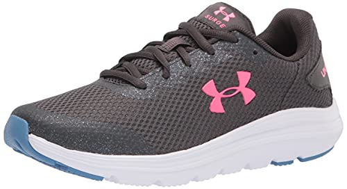 Under Armour Ua Gs Surge 2 Zapatillas para correr de carretera para Unisex Niños, Gris (Jet Gray / White / Cerise), 39 EU
