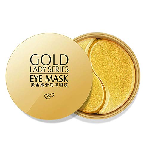 Under Eye Patches, 24K Gold Under Eye Bags Treatment Masks, Under Eye Mask Reduces Dark Circles, Eye Mask for Puffy Eyes, Eye Gel Patches Anti-Aging (60PCS)