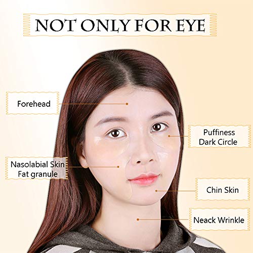 Under Eye Patches, 24K Gold Under Eye Bags Treatment Masks, Under Eye Mask Reduces Dark Circles, Eye Mask for Puffy Eyes, Eye Gel Patches Anti-Aging (60PCS)