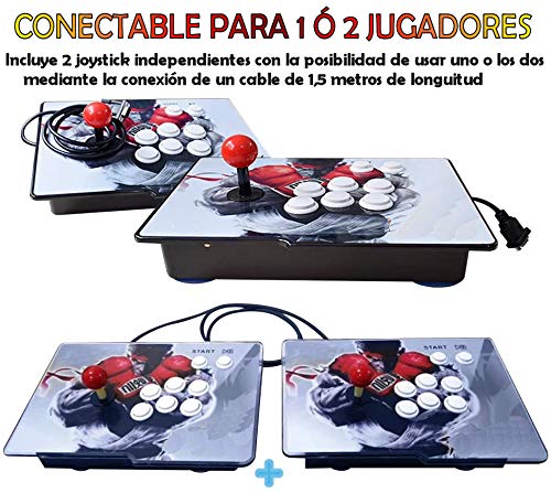 Unicview Pandora Box 10, 4260 Juegos Retro Consola Maquina recreativa Arcade Video, Joystick Independientes, Versiones Originales Juegos Famosos (Neogeo, Capcom, Taito, Sega, Ocean, Konami y más)