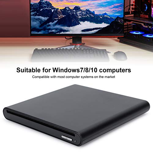 Unidad óptica Externa USB 3.0 4K Bluray Player, BD-RE Recorder Adecuado para computadoras con Windows 7/8/10, Plug and Play Unidad óptica Externa, Negro