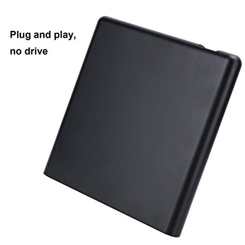 Unidad óptica Externa USB 3.0 4K Bluray Player, BD-RE Recorder Adecuado para computadoras con Windows 7/8/10, Plug and Play Unidad óptica Externa, Negro