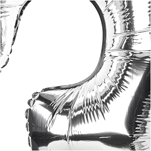 Unique Party-53823 Globo gigante número 3, color plata, 86 cm (53823) , color/modelo surtido