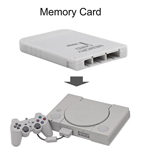 UniqueHeart Tarjeta de Memoria PS1 1 Mega Memory Card para Playstation 1 One PS1 PSX Game Práctica práctica asequible White 1M 1MB