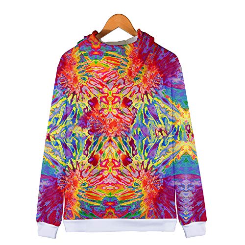 Unisex Sudadera con Capucha 3D Hoodies de la Capa de impresión con Capucha HD Tops Pullover Cremallera Cosplay Manga Larga con Gorra Tie Dye XXS-3XL