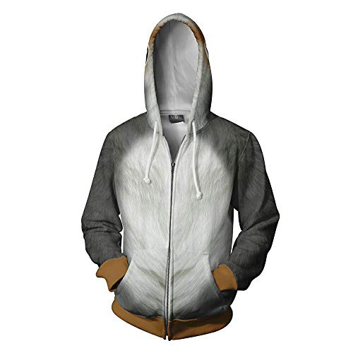 Unisex Sudadera con Capucha 3D Hoodies de la Capa de impresión con Capucha HD Tops Pullover Cremallera Cosplay Manga Larga con Gorra XS-3XL