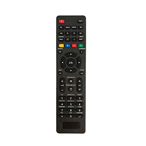 Universal Mando para JVC, Sanyo, TCL,Sharp, haier, Samsung, LG, Sony, Vizio, Philips, Toshiba, Hitachi, Hisense, Vestel, Insignia, Magnavox, Panasonic, Smart TV: se requieren configuraciones Simples