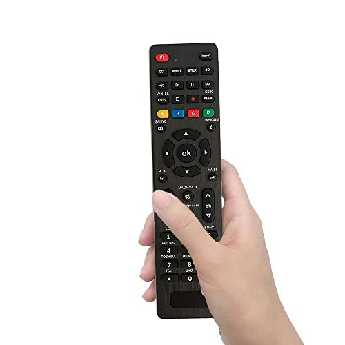 Universal Mando para JVC, Sanyo, TCL,Sharp, haier, Samsung, LG, Sony, Vizio, Philips, Toshiba, Hitachi, Hisense, Vestel, Insignia, Magnavox, Panasonic, Smart TV: se requieren configuraciones Simples