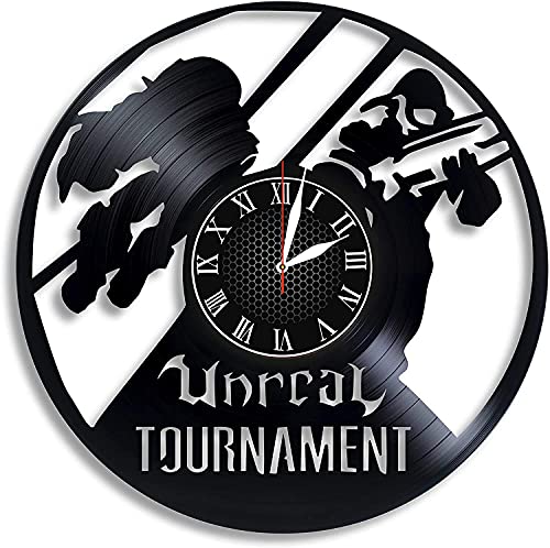 Unreal Tournament 4 Videojuego Vinilo Record Retro Reloj de pared Cumpleaños Año Nuevo Navidad cumpleaños regalo personalidad creativo hogar diseño decoración pared