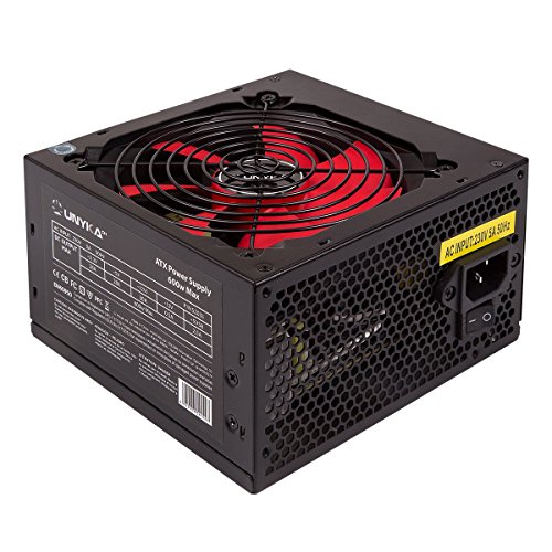 Unykach 52035 600w ATX Negro, Rojo Unidad de - Fuente de alimentación (600 w, 12v,+3.3v,+5v,+5vsb,12v, 28 a, 30 a, 28 a, 0,5 a).