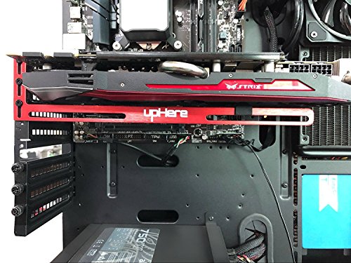 upHere Soporte de Tarjeta gráfica, Un Soporte para Tarjeta de Video, una Carcasa GPU Mod- Aluminio(Rojo) GL01