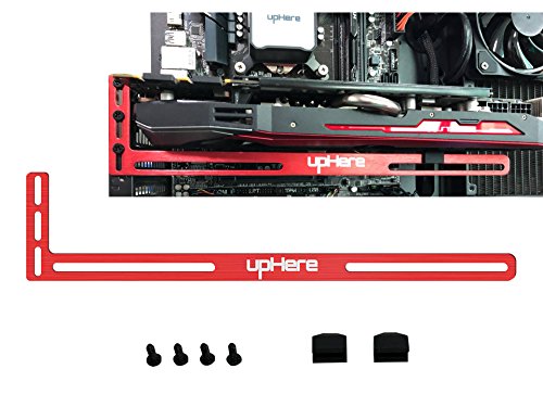 upHere Soporte de Tarjeta gráfica, Un Soporte para Tarjeta de Video, una Carcasa GPU Mod- Aluminio(Rojo) GL01